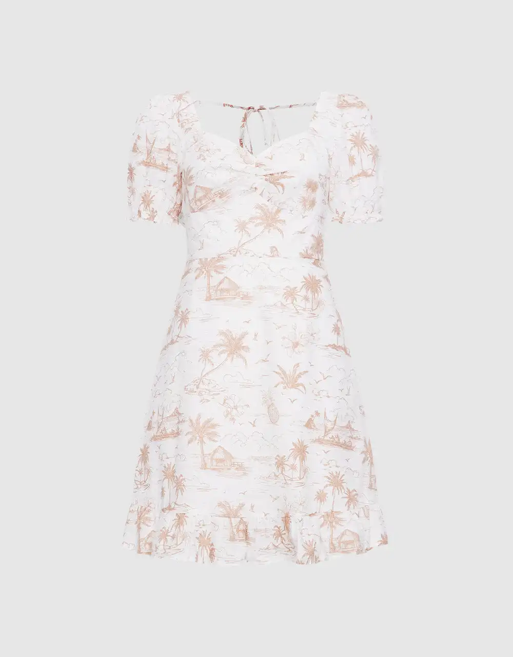 

Платье с оборками на Подоле и принтом кокосовой пальмы