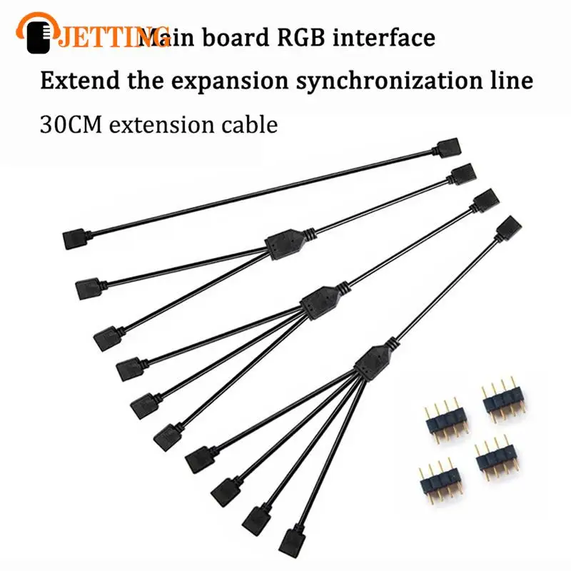 

Компьютерная материнская плата RGB разделенный синхронный кабель 12 В 4-контактный Удлинительный кабель 5 в ARGB 3-контактный концентратор