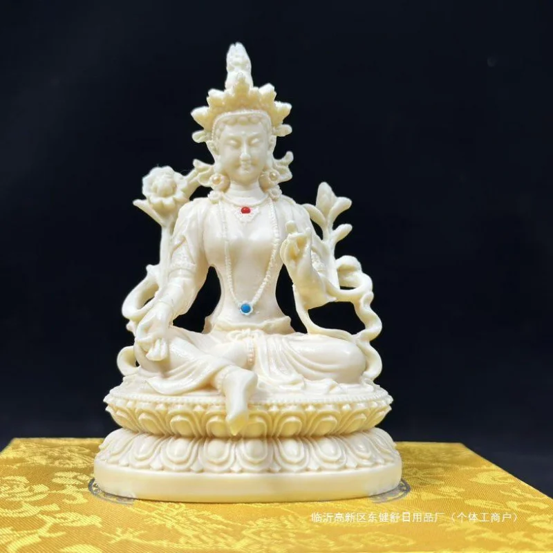 Орех слоновой кости желтый Бог богатства зеленая Тара Мусху украшение для дома