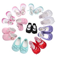 round head princess dress shoes american newborn shoes baby 18 inch girl doll toy accessories holiday giftss fit 43 cm baby doll