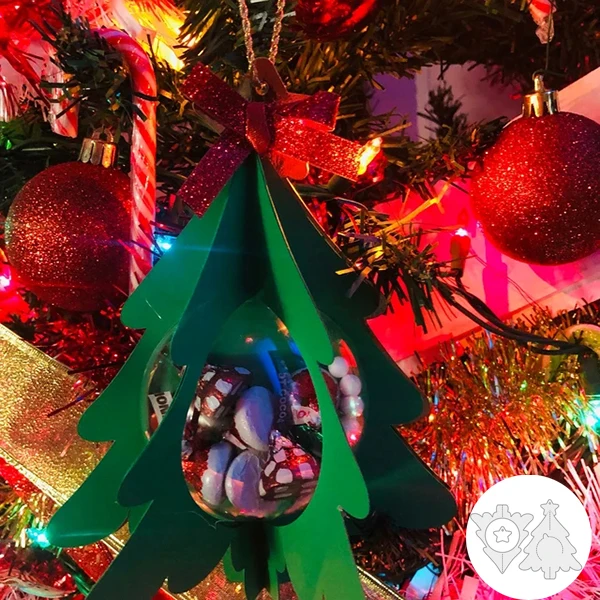 

Christmas Tree Cutting Die for Christmas Tree Ornament Pendent Candy holder Matel Cutting Die for Christmas Scrapbook Making