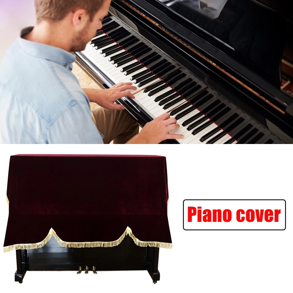 

Практичный чехол для пианино, моющийся Мягкий пыленепроницаемый домашний Универсальный защитный чехол для клавиатуры, складной вертикаль...