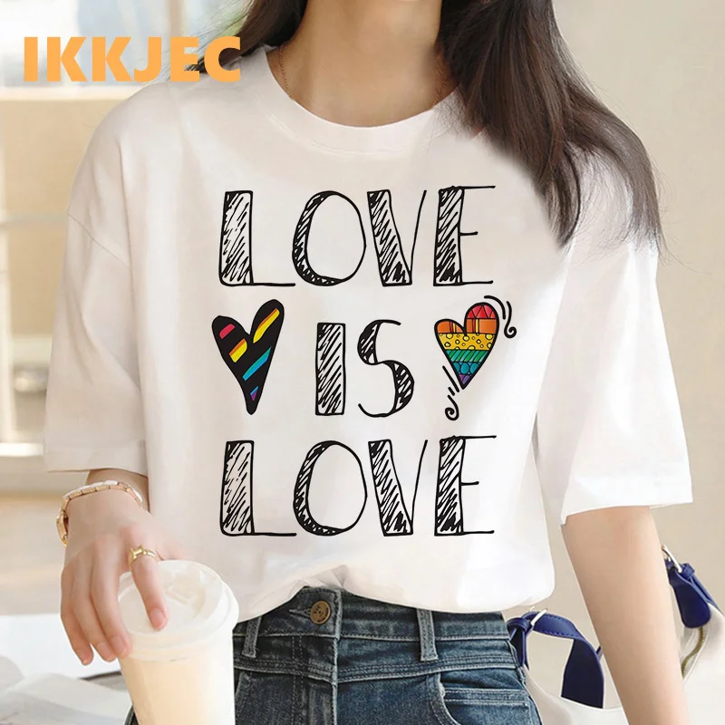 

Футболка pride Женская Повседневная, корейский и японский принты, милая рубашка с графическим принтом, белая