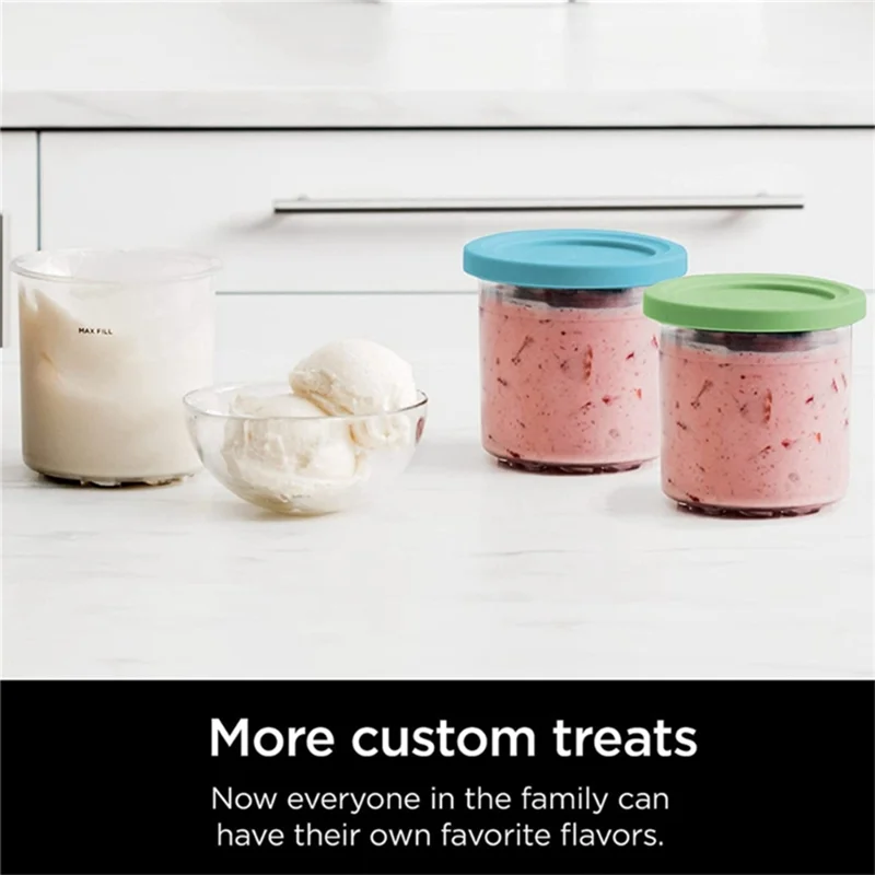 4 упаковки для Ninja XSKPLID2CD совместимые с мороженицей серии NC299AMZ и NC300S 1 пинт