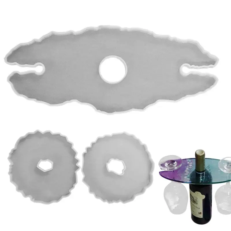 Silicone Wine Rack Molds Wine Butler Silicone Molds Wine Glass Holder Mold Thick Epoxy Resin Casting Molds For Wine Bottle