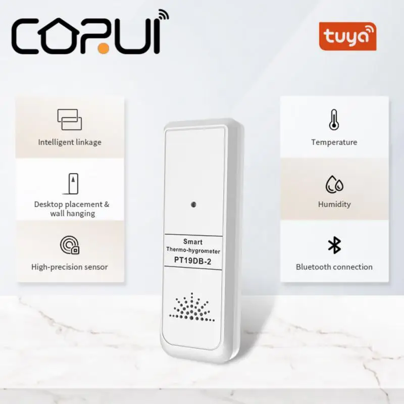 

Bluetooth-Термометр-Гигрометр CORUI Tuya, Электронная метеостанция с высокоточным датчиком температуры и влажности