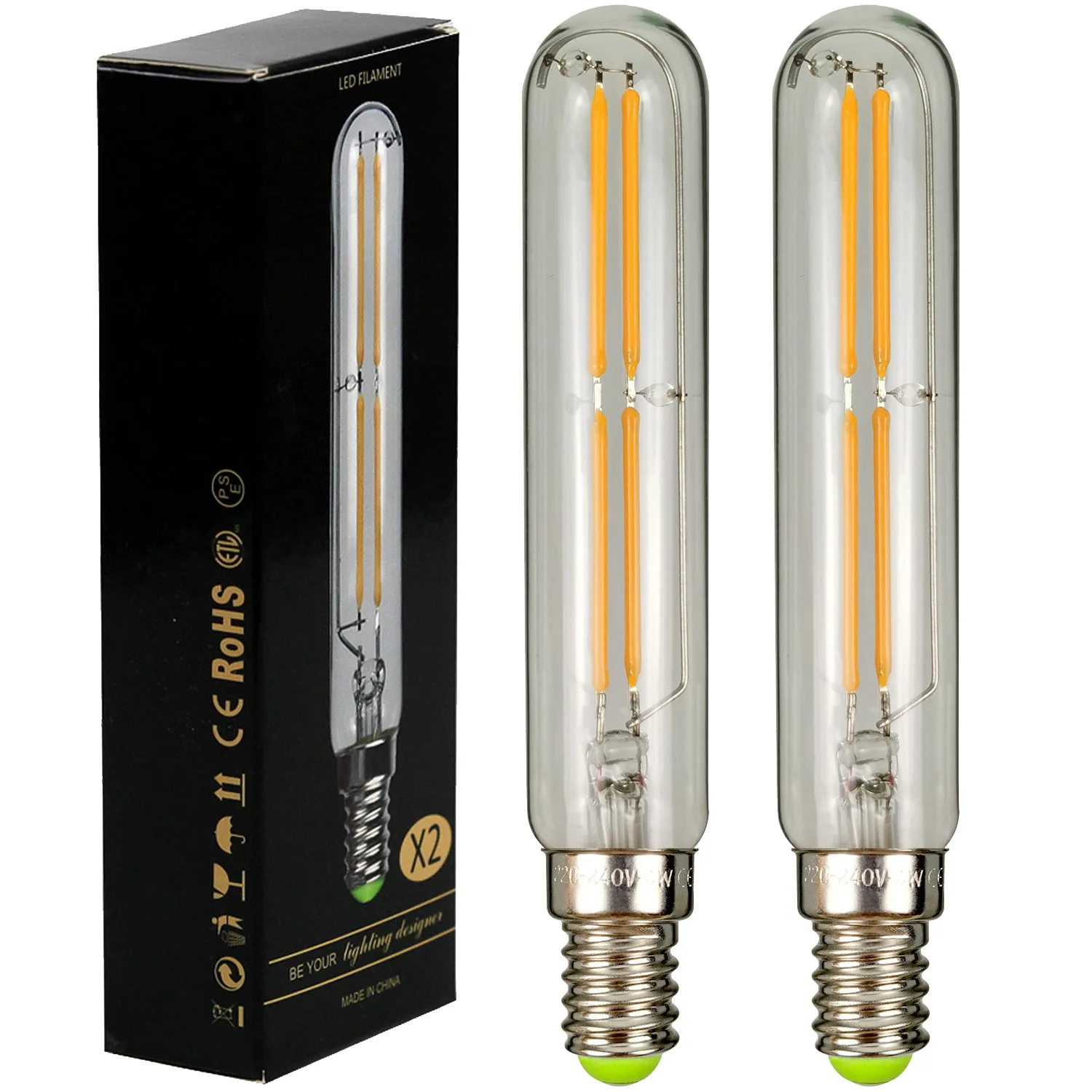 

Светодиодные лампочки TIANFAN 2 шт., теплый белый свет, E14