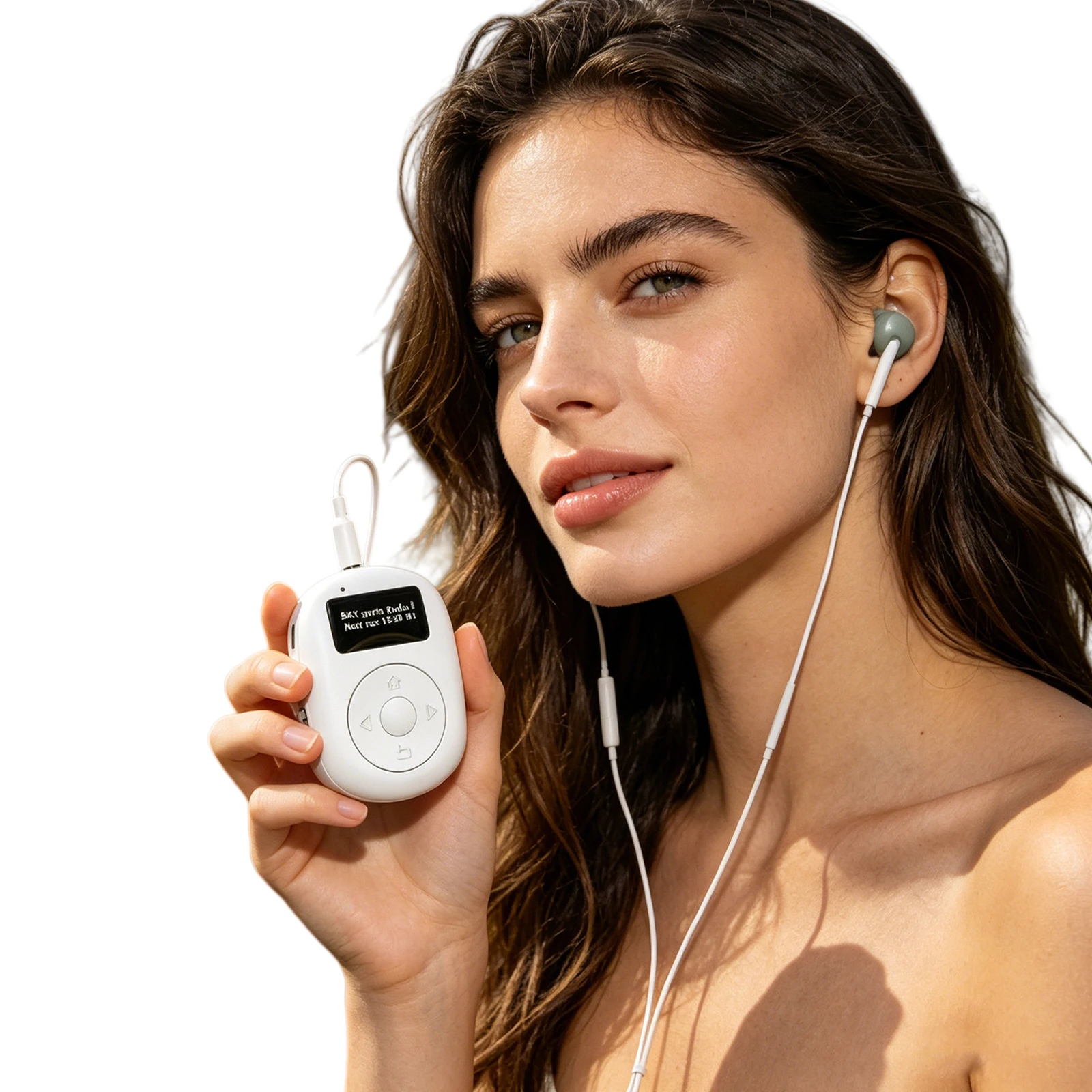 Фото Портативное карманное радио FM/DAB с USB-зарядкой, OLED-дисплеем и наушниками для прогулок, бега, спортзала, кемпинга №2