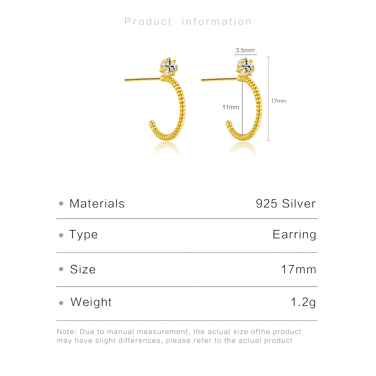 ANDYWEN 925 пробы серебряные радужные одинарные Huggies женские кольца пирсинг 2023 серьги