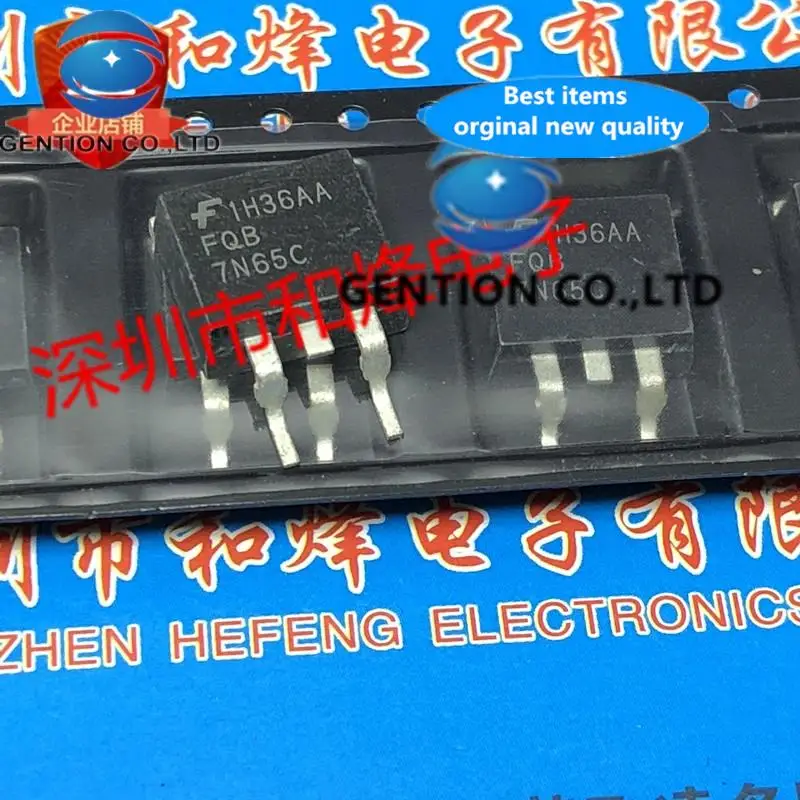 

10 шт. FQB7N65C TO-263 650V 7A в наличии 100% новый и оригинальный