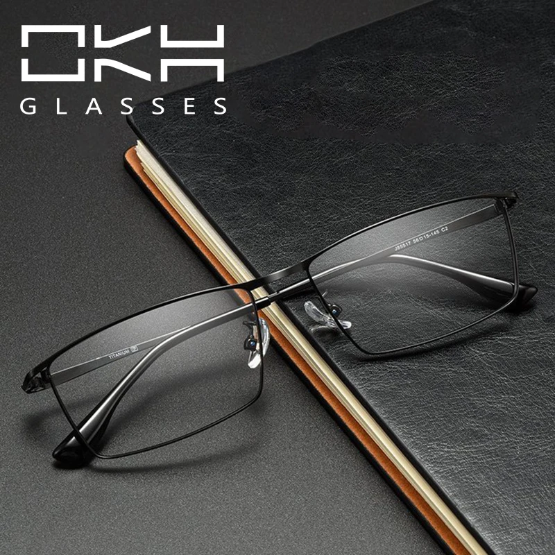 OKH новые мужские деловые очки с синим светом металлические полнокадровые по