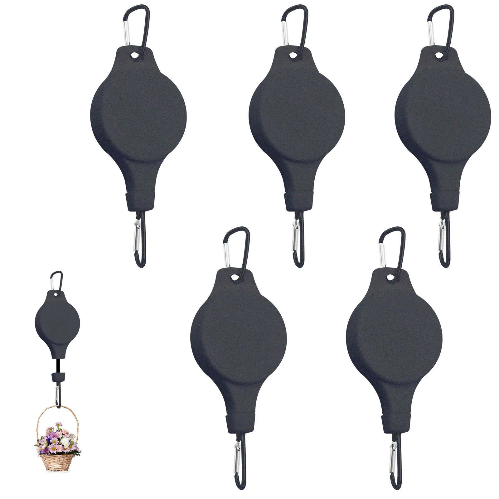 

Telescopic Retractable Pulley Pull Down Hanger For Potted Plants Hanger For Adjustable Potted Baskets Plant Pots Hanging Hook