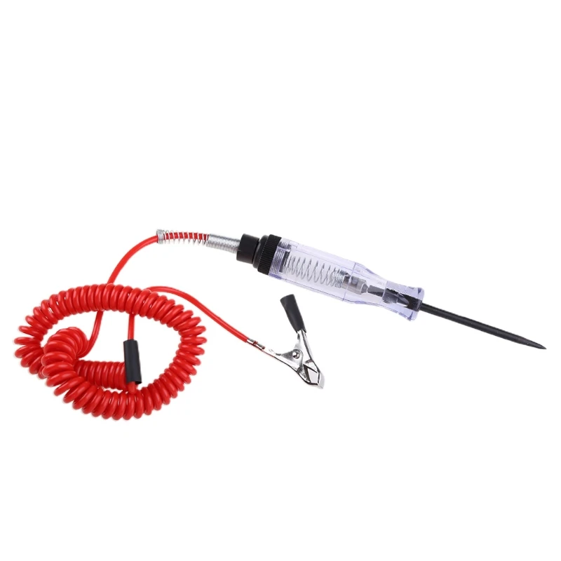 

Heavy Duty Circuit Tester Test Pencil with Extended Spring Wire Car Truck Low Voltage Light Tester with Stainless Probe