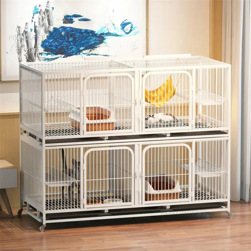 Клетка для домашних кошек трехуровневая домашняя клетка разведения питомцев