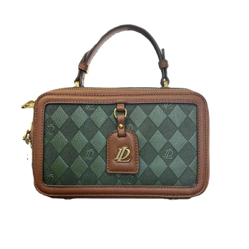 Genuine Leather Classic Famous Brand Designer Charm Single Shoulder Messenger Bags For Ladies Style Women's Small Square Bags