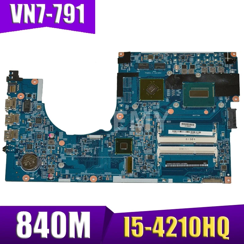 

NB.MQR11.006 14204-1M 448.02G06.001M for acer aspire VN7-791 VN7-791g laptop motherboard SR1Q0 I5-4210HQ 840M