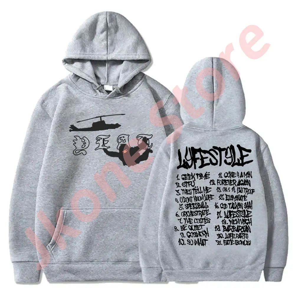 Толстовки Yeat Lyfestyle Tracklist 2023 пуловеры Tour Merch для женщин и мужчин модные