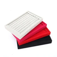 high quality velvet jewelry tray ring earring storage box necklace pendant display tray jewelry box