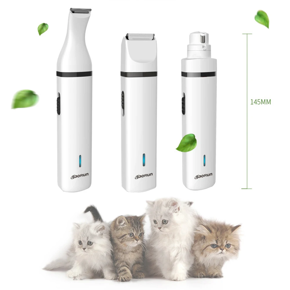

Машинка для стрижки волос 3-в-1, триммер для собак, бритвенный набор, инструмент для стрижки и очистки волос, перезаряжаемый профессиональный