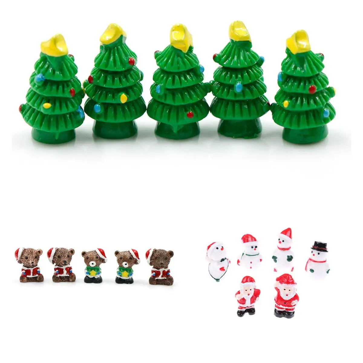 

NEW Miniature Christmas Snowman Figurine Home Decoration Fairy Garden Cartoon Animals Statue Bonsai Ornaments Resin Craft Gift