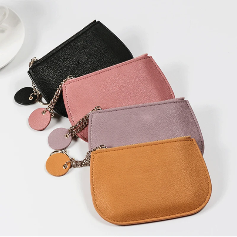 

Multifunctional Ultra-thin Coin Purse Shell Shaped Women Wallet With Pendant Keychains Zipper Ladies Card Bag for Women Clutch