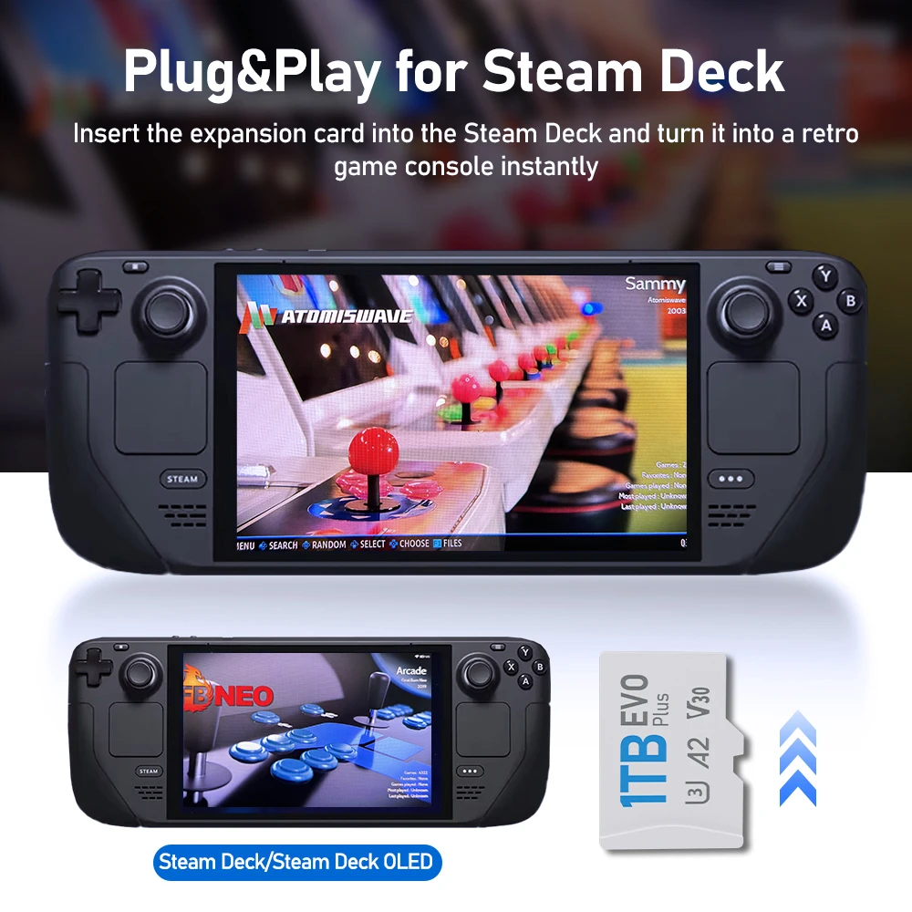 Фото Игровая карта Kinhank для портативного портативного устройства Steam Deck, последняя система Batocera 40, 40000 + ретро-игры для PS3/PS2/PS1/PSP/MAME/DC/SS №4