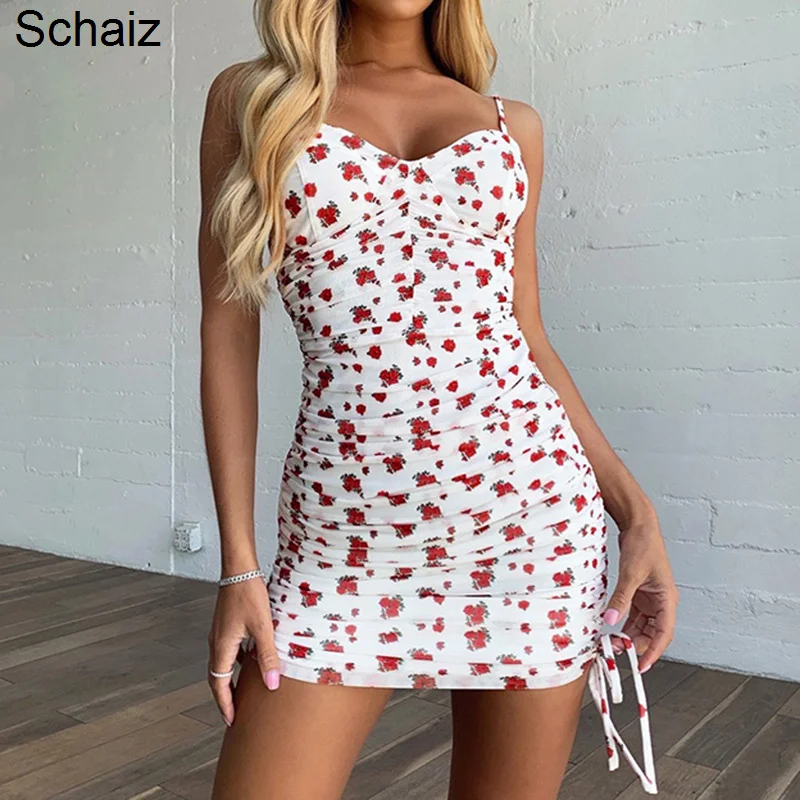 

Suspender Skirt Fashionable Women Floral Dress
