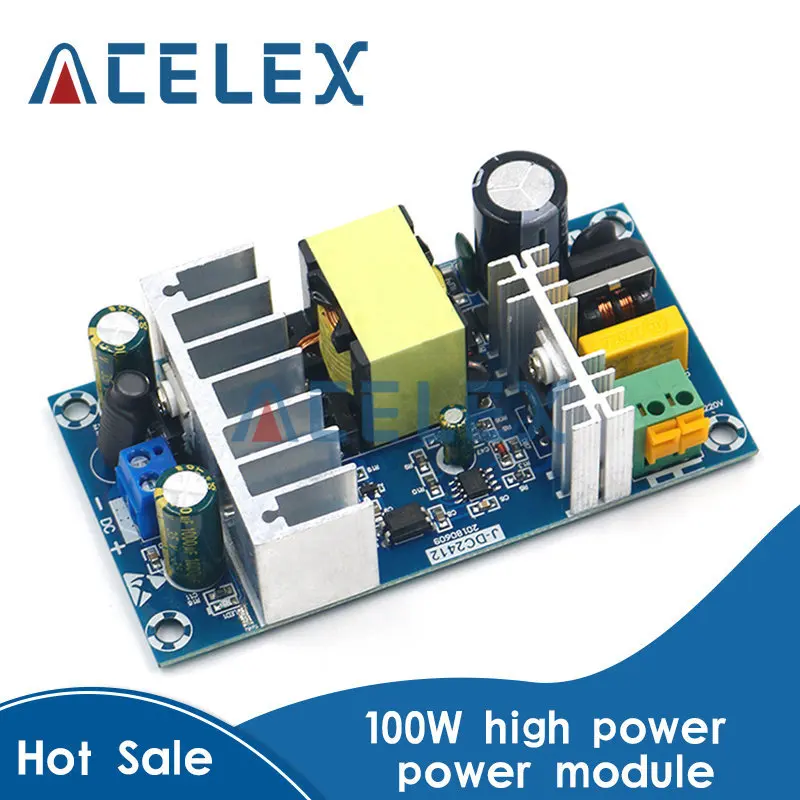 100W 4A-6A Stable High Power Switching Power Supply Board AC 110V 220V to DC 24V Power Transformer Step Down Voltage Regulator