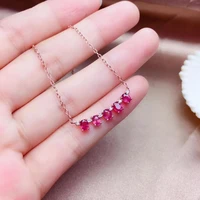 925 silver natural ruby necklace highly recommended goddess necklace luxury jewelry designers