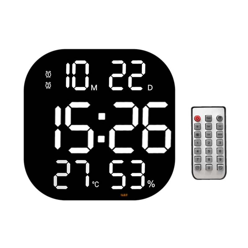 

Большие светодиодсветодиодный цифровые настенные часы с дистанционным управлением с отображением температуры и недели настольные будильники с регулируемой яркостью