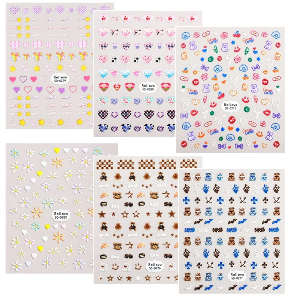 Наклейки для ногтей с китайским драконом на Новый год и новый наклейки бантом