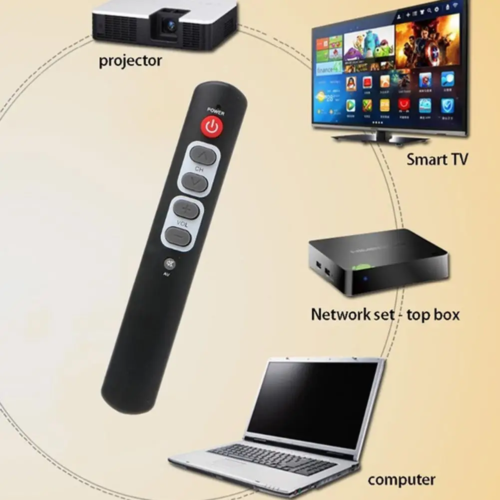 Универсальный 6-кнопочный ИК-пульт дистанционного управления для Smart Tv Box Stb Dvd Dvb Vcr