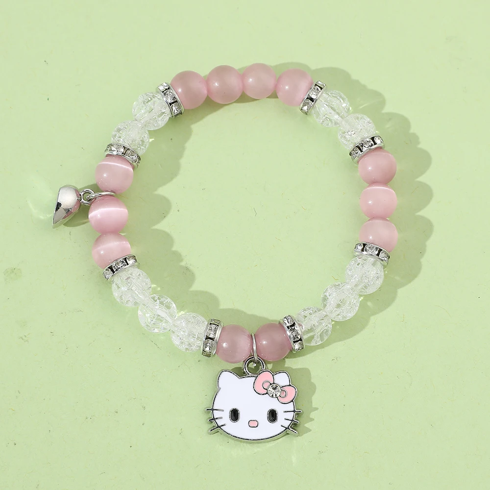 Комбинированный японский Модный милый браслет из бисера Hello Kitty DIY