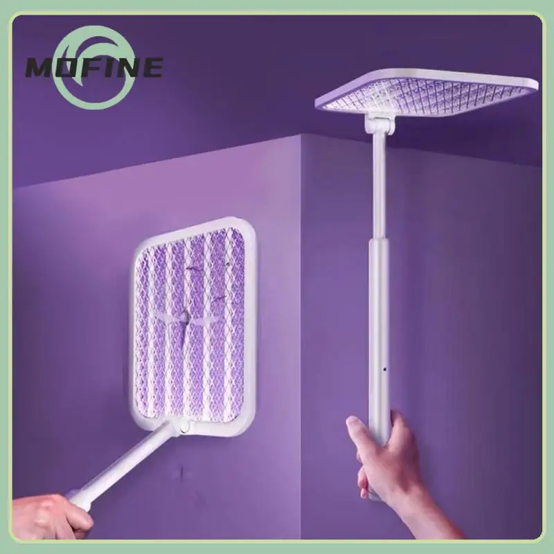 

Base Can Stand Electric Mosquito Swatter Usb Charging Summer Mosquito Swatter Lithium Telescopic Battery Targeted Fly Swatter