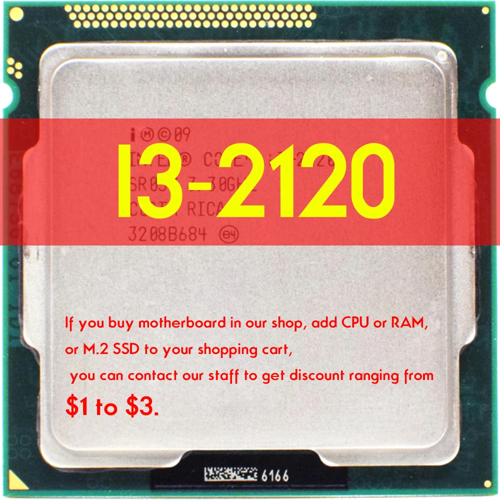 Core I3 2120 3M Cache 3.3GHz LGA1155 65W desktop CPU processor I3-2120 Atermiter B75 Motherboard For Intel LGA 1155 kit