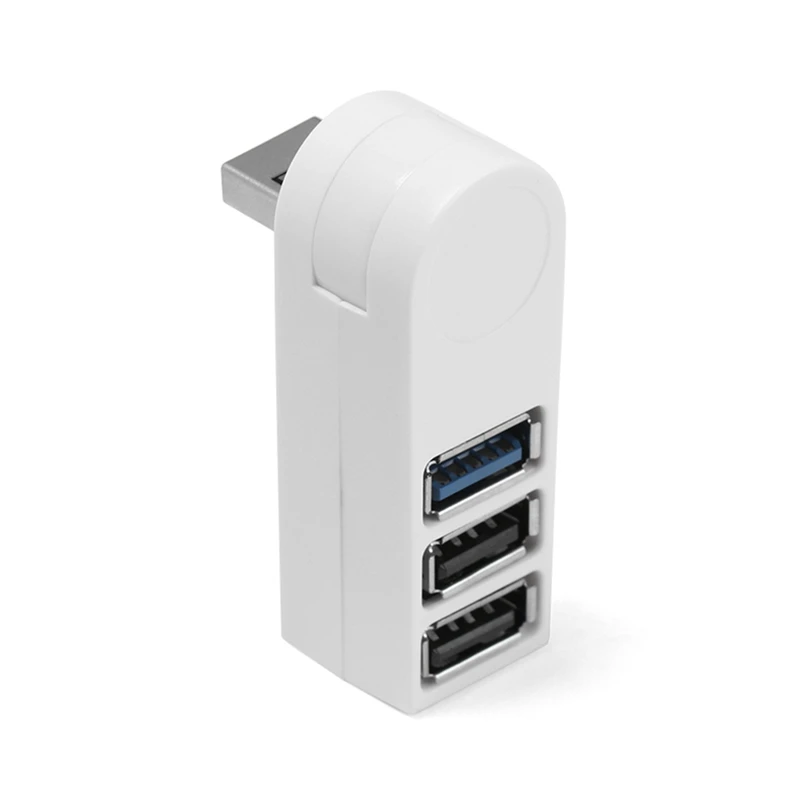

Mini Rotatable 3 Port USB 3.0 Hub High Speed Data Transfer Splitter Box Adapter USB Expander for PC Laptop