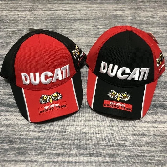 

2023 New embroidery wild Ducatis hat men's motorcycle baseball cap F1 racing women's team embroidery outdoor duck tongue