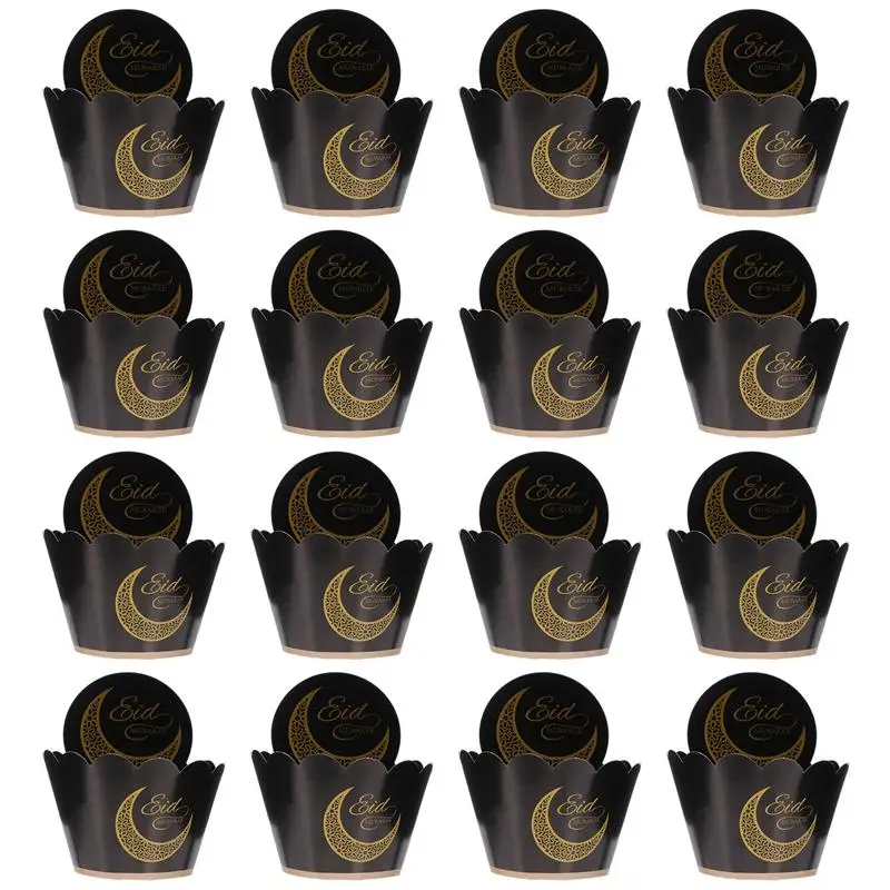 

24Pcs Eid Party Cake Decorations Adorable Cupcake Toppers Funny Photo Props