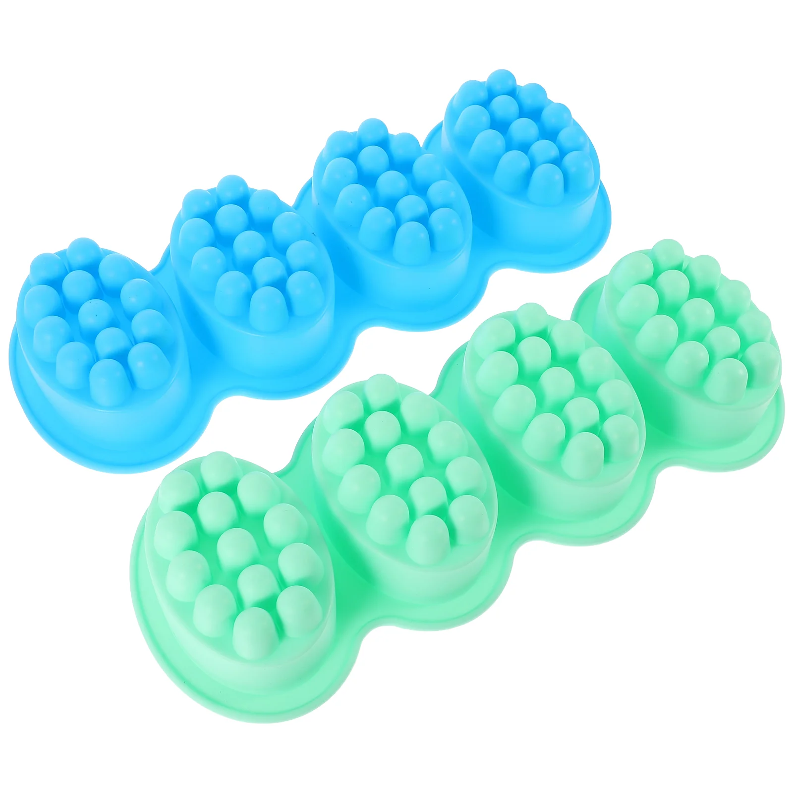 

2 Pcs DIY Soap Making Tool Dishes Decor Massage Silicon Mold Silicone Molds Oval