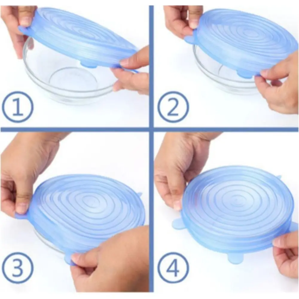 

Silikon Dinnerware Storage Cover Set 6 Pcs