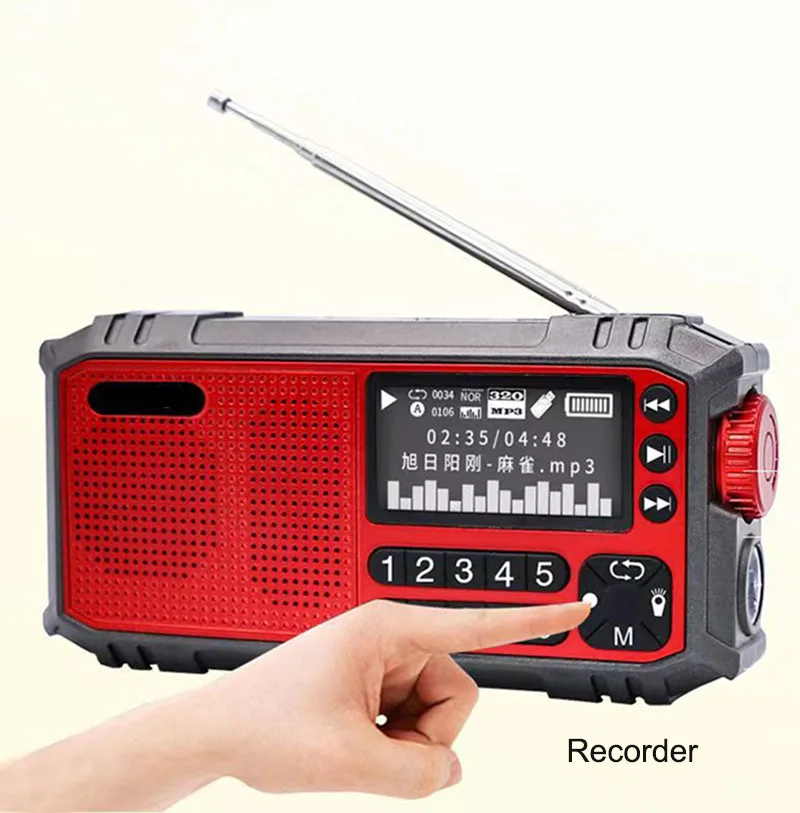 Multifunctional FM Radio With LCD Display Portable Bluetooth Speaker Outdoor Wireless Audio Support USB TF Card 3.5mm Headphone