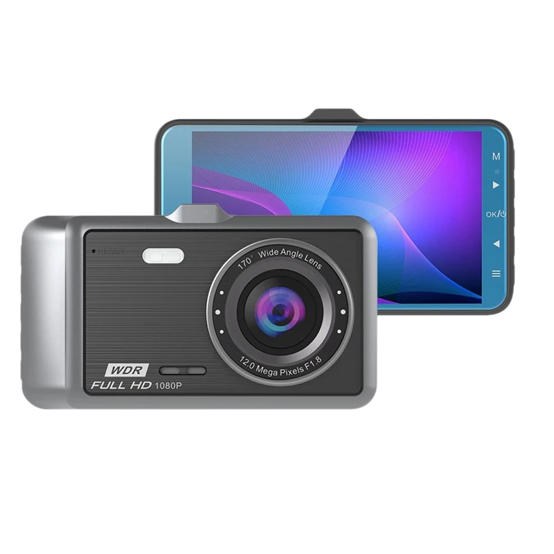 

Dashcams,Driving Recorder 4.0 Inch IPS HD Screen Front And Rear Dual Lens Parking Monitor 1080P Car Driving Recorder