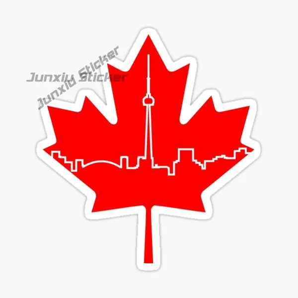 Фото TORONTO CANADA кленовый лист пейзаж путешествия автомобиль наклейка виниловая самоклеящаяся декоративная наклейка №3