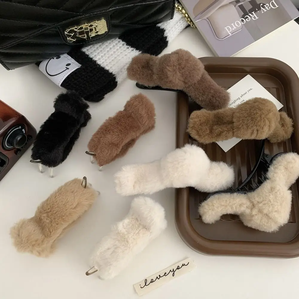 

Меховые заколки для хвоста заколка для волос боковой зажим для волос большой женский стиль шпилька для волос корейские заколки для волос