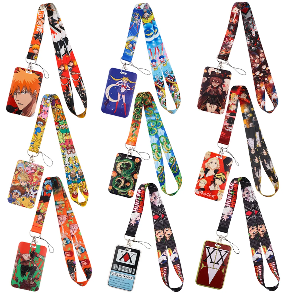 YQ985 Cool Anime Phone Straps Lanyard Phone Rope for Key ID Badge Holder Neck Strap Keychain Cord Hang Rope Lariat Jewelry