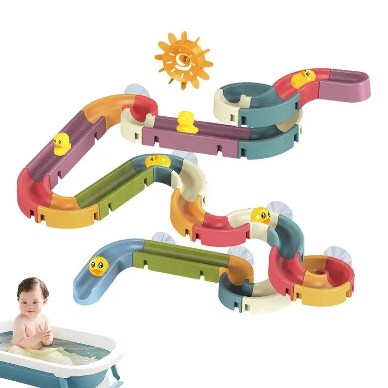 

Slide Shower Tracks Toys Bath Toys Water Balls Tracks for Kids Bathtub Toy Slide for DIY Take Apart Set Shower Gift for Children