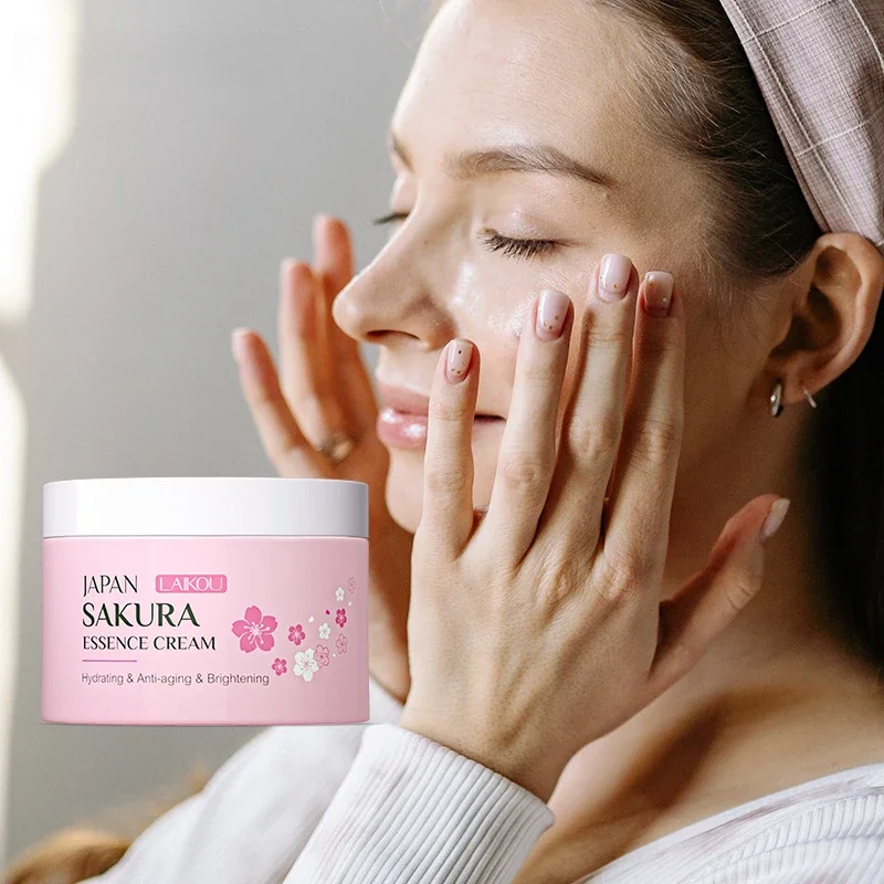 LAIKOU Japan Sakura Cream Cherry Blossom Укрепляющий увлажняющий крем для лица против старения