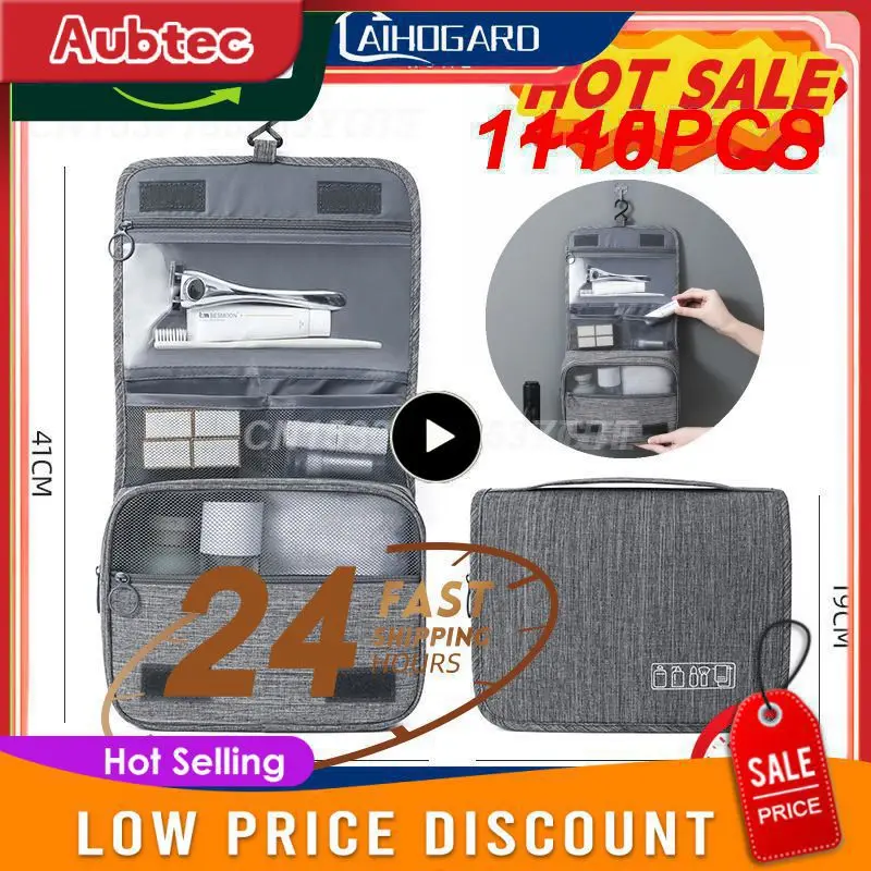 

1~5PCS High Quality Travel Makeup Bags Women Waterproof Cosmetic Bag Toiletries Organizer Hanging And Wet Separation Storage