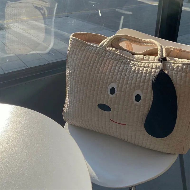 

Mommy Bag Kindergarten Baby Quilt Storage Bag Organizer Packing Moving Packback Large Capacity Cute Cartoon Puppy Duffel Bag