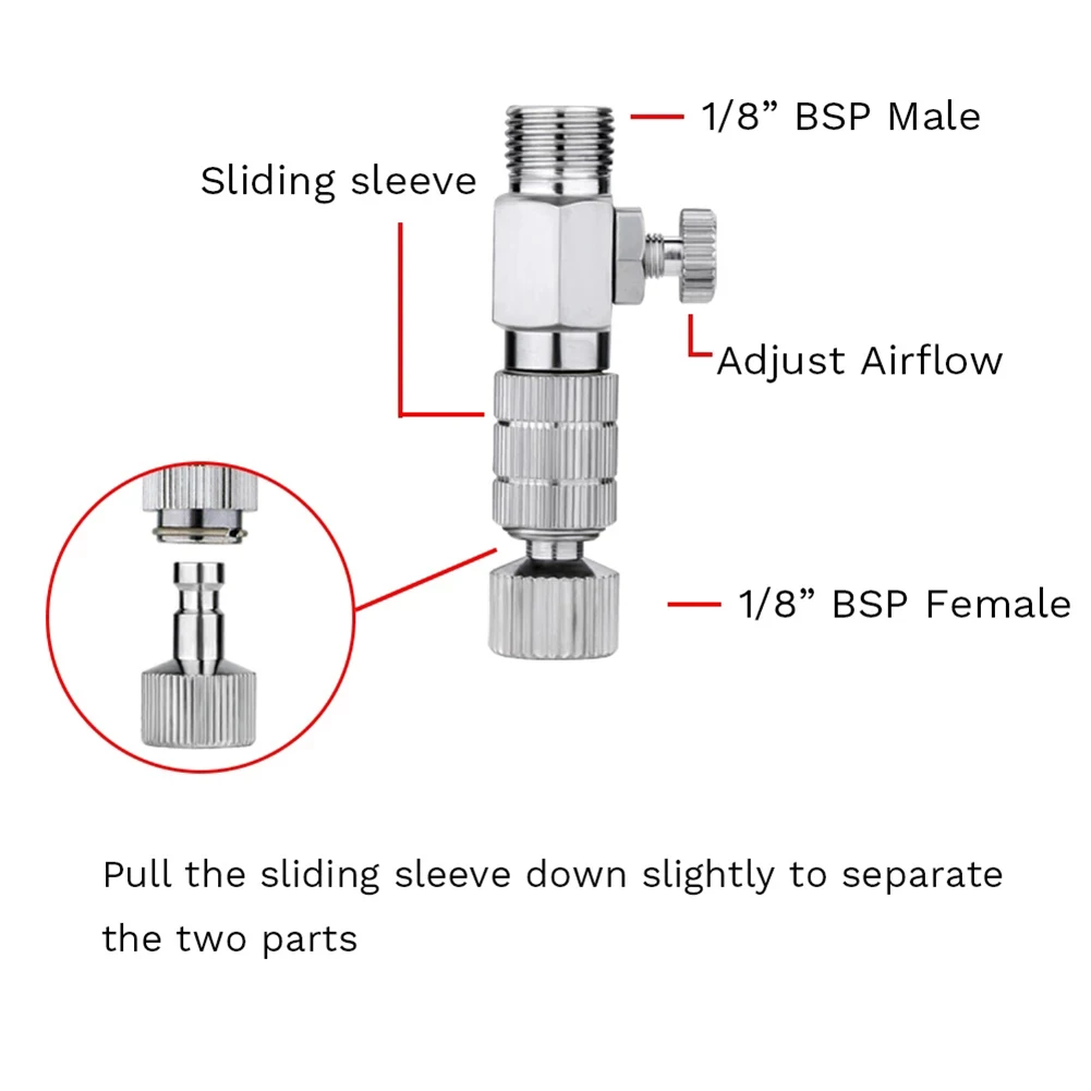 

Airbrush Adapter Spray Painting Airbrush Adapter Fast Connection Quick Disconnect Release For Tracheal Ligation